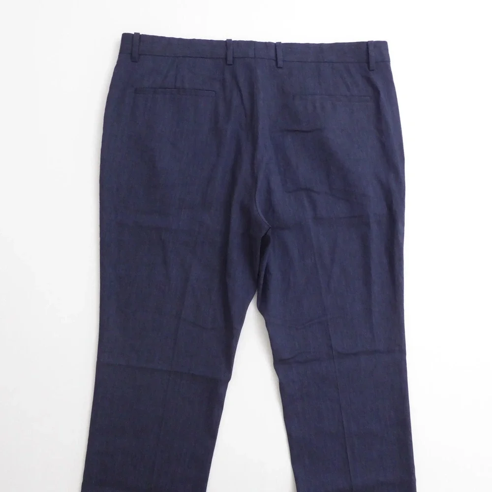 Theory Mens Jake W City Linen Pants Navy Blue N053209R 36